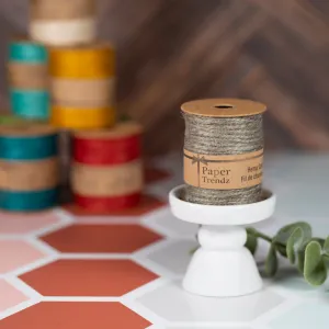 10 Meter Hemp Cord Ribbon - Pewter