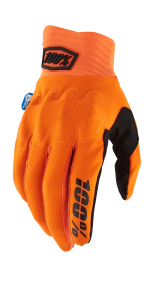 100% Cognito Smart Shock Gloves - Fluorescent Orange - Large 10014-00037