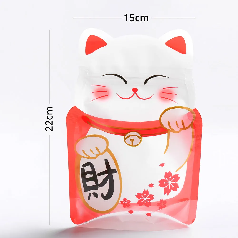15x22cm Clear Animal Printing Cute Packaging Bag Plastic Mylar Stand Up Gift Bag Candy Storage Recyclable Zip Lock Pouch