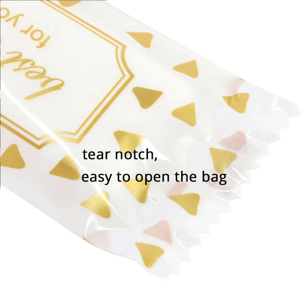 4x9cm Cute Designs Vacuum Heat Seal Storage Bags Open Top Pouches for Candies Sweets with Tear Notch