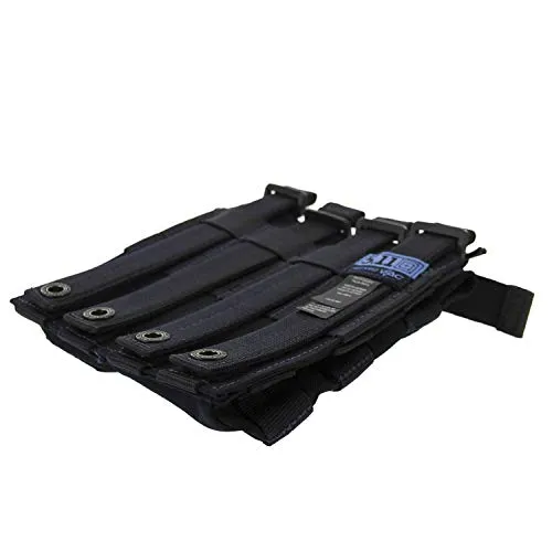 5.11 Tactical AR Double Bungee Mag Pouch, for Two 5.56 Magazines, Non-Slip Pull Tab, Dark Navy, 1 SZ, Style 56157