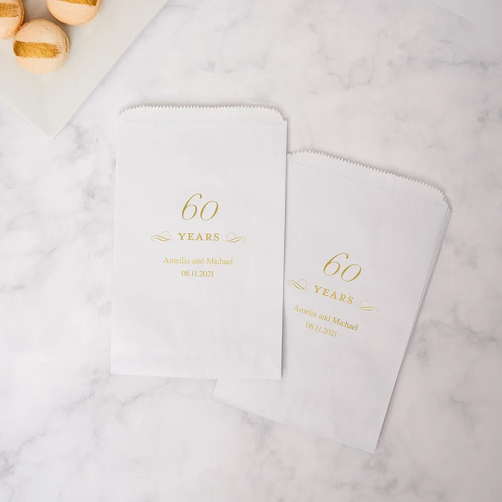 60 YEARS FLAT POCKET STYLE GOODIE BAG