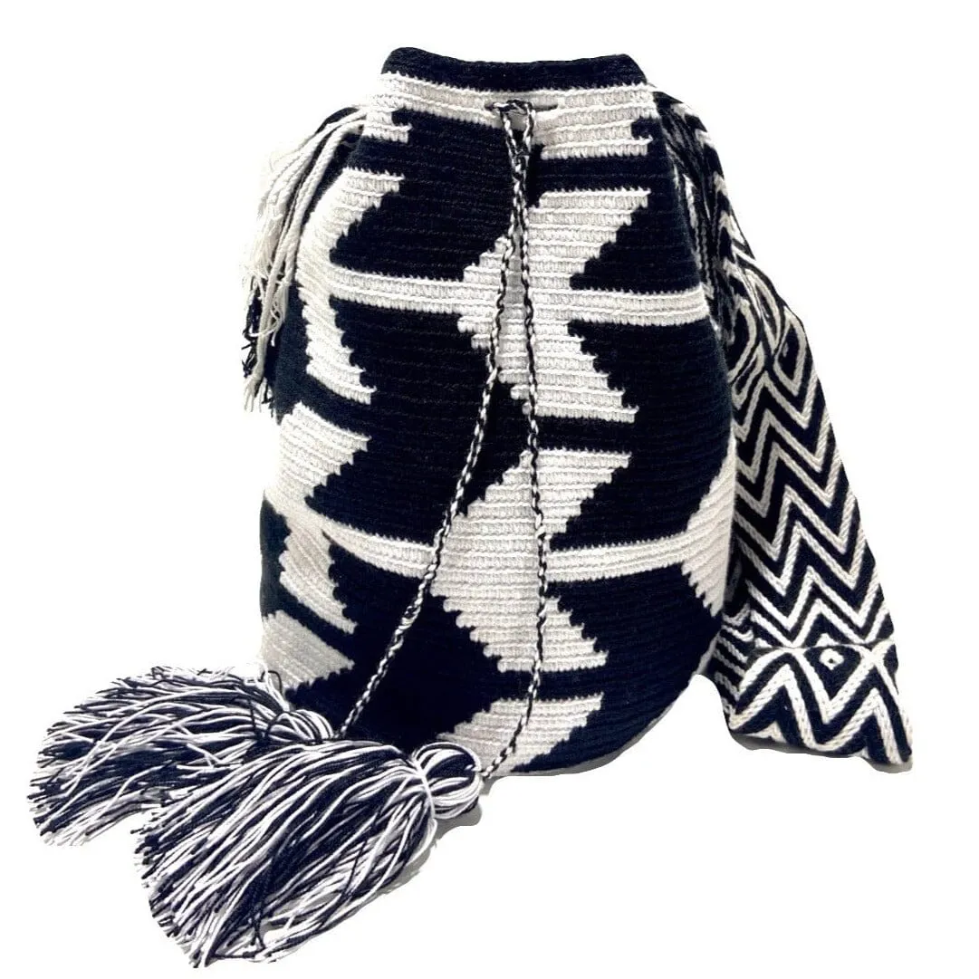 Black & White Bohemian Bags - L