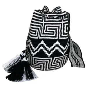 Black & White Bohemian Bags - L