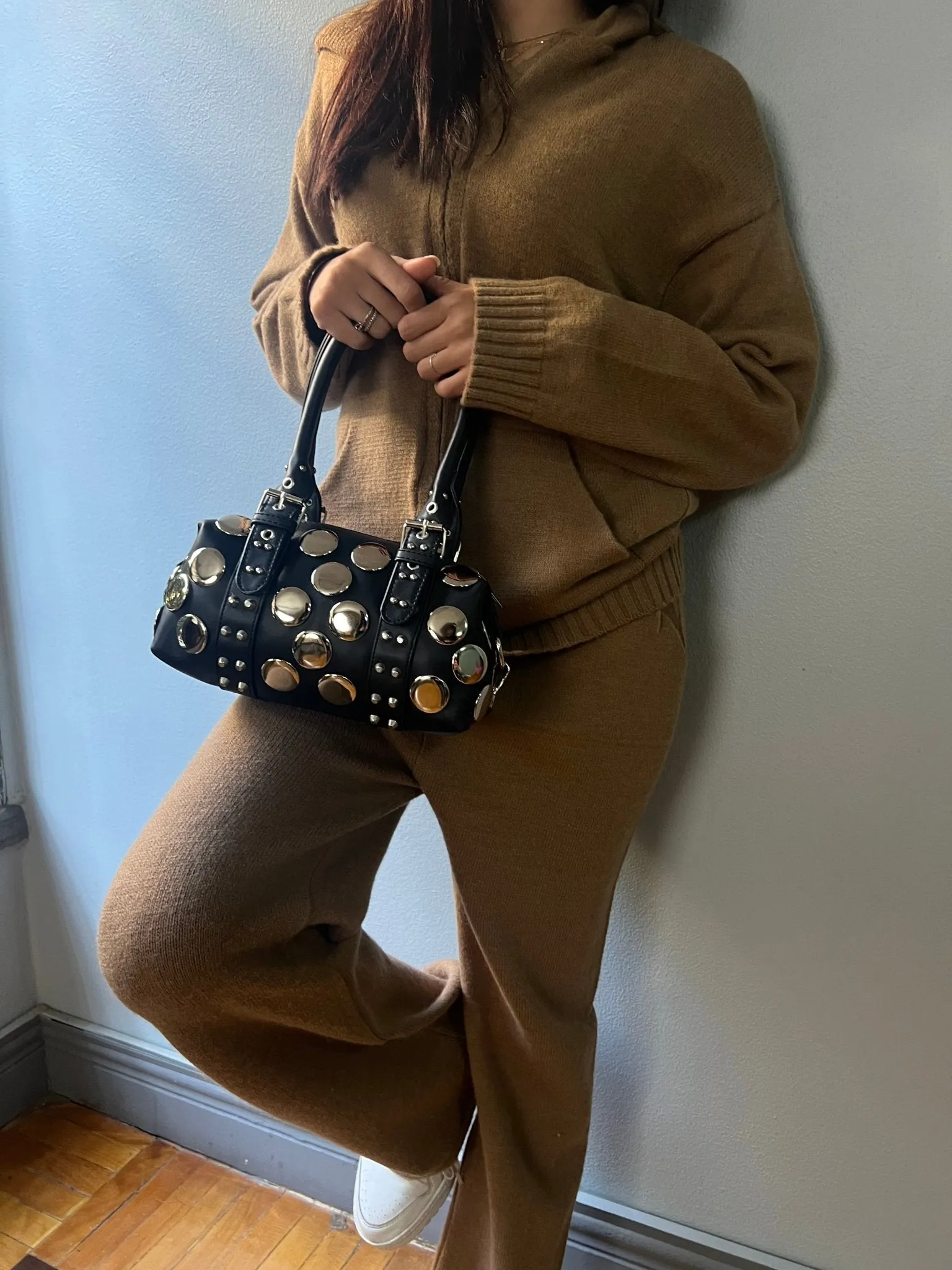 Black Big Studs Bag