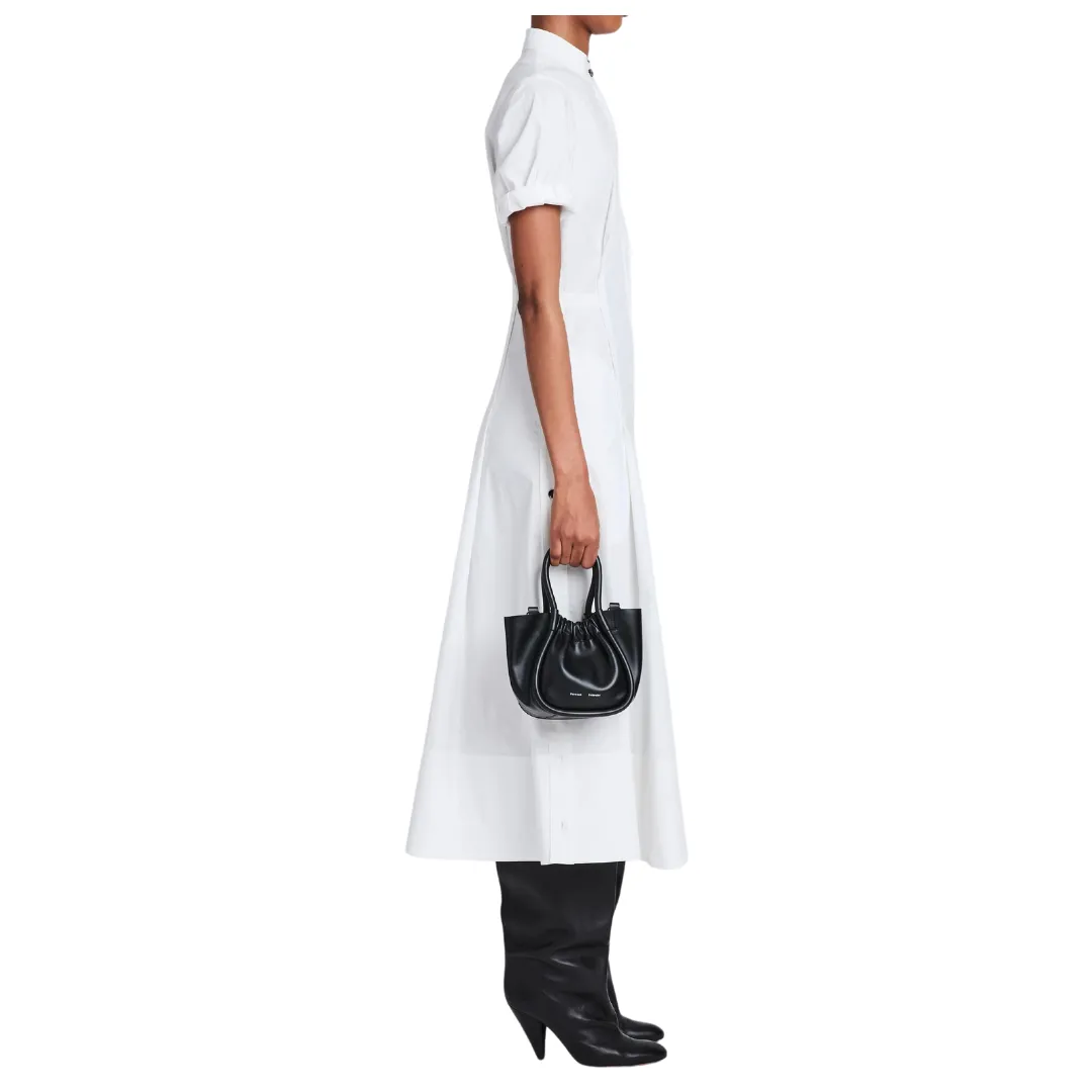 Black Extra Small Ruched Tote