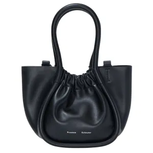 Black Extra Small Ruched Tote