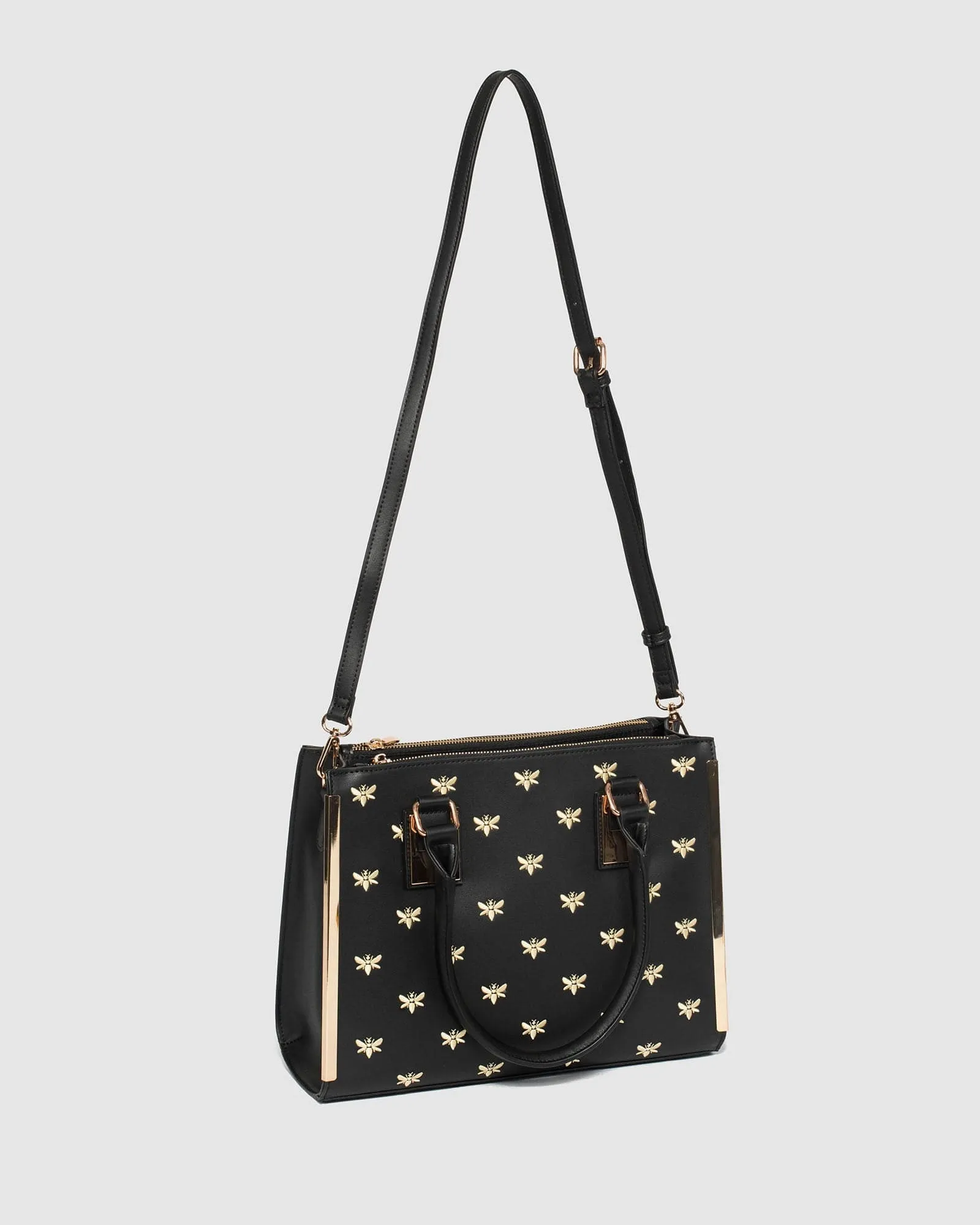 Black Fabiana Embroidered Tote Bag