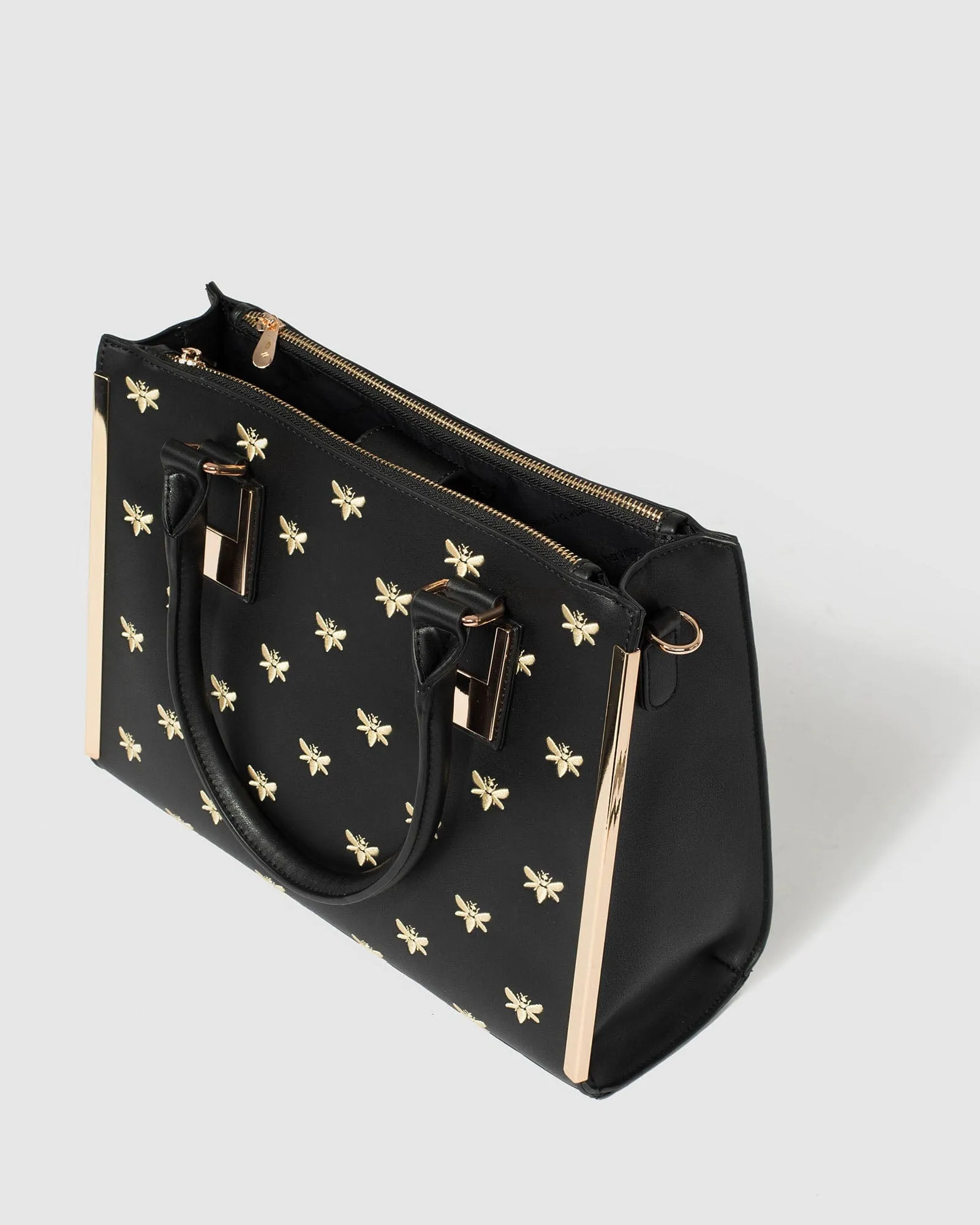 Black Fabiana Embroidered Tote Bag