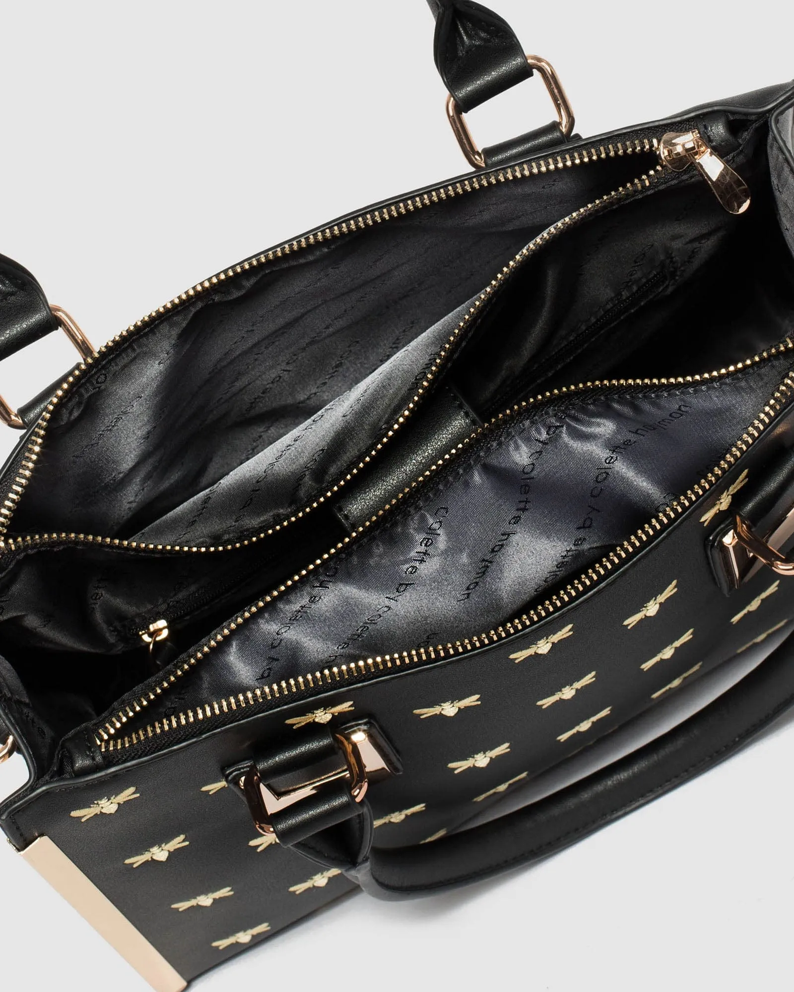 Black Fabiana Embroidered Tote Bag