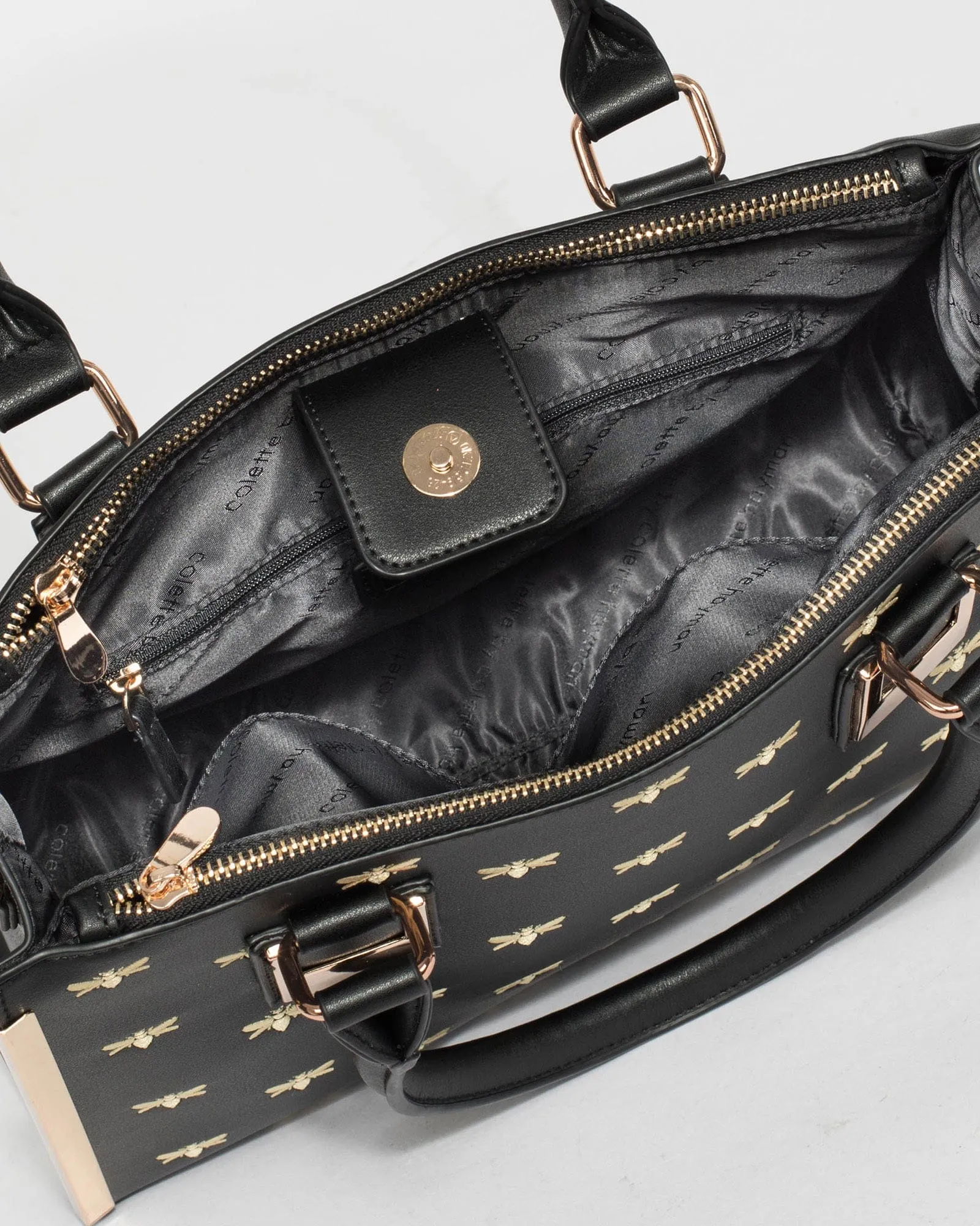 Black Fabiana Embroidered Tote Bag