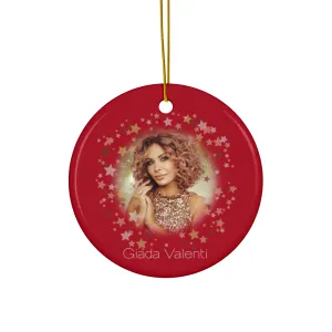 Ceramic Ornament with Italian Design print | Giada Valenti | Red |Christmas Gift