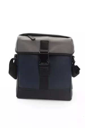 Cerruti 1881 Elegant Blue Messenger Bag with Logo Detail