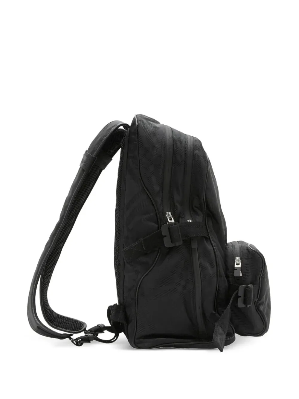Check-Print Jacquard Backpack