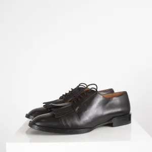 Clergerie Black Tassel Lace Up Brogue