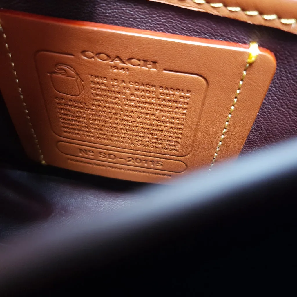 Coach 1941 Red Saddle 17 Bag with Sequin Emblem Coupe Rally Car - Limited Edition
