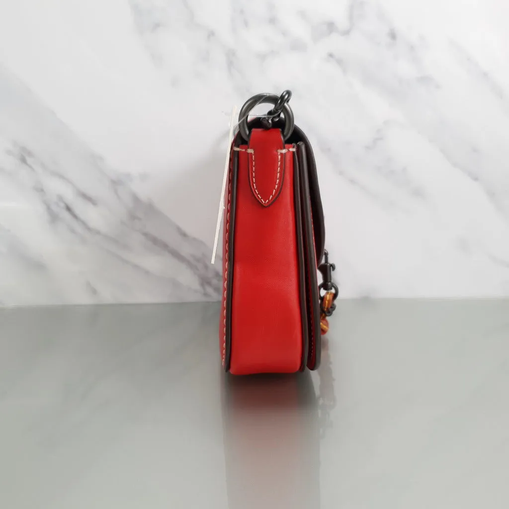 Coach 1941 Red Saddle 17 Bag with Sequin Emblem Coupe Rally Car - Limited Edition