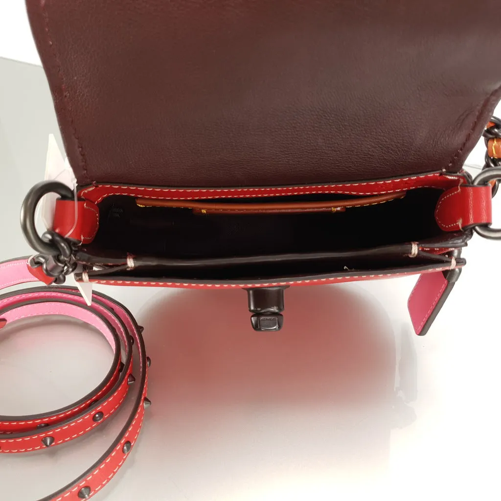 Coach 1941 Red Saddle 17 Bag with Sequin Emblem Coupe Rally Car - Limited Edition