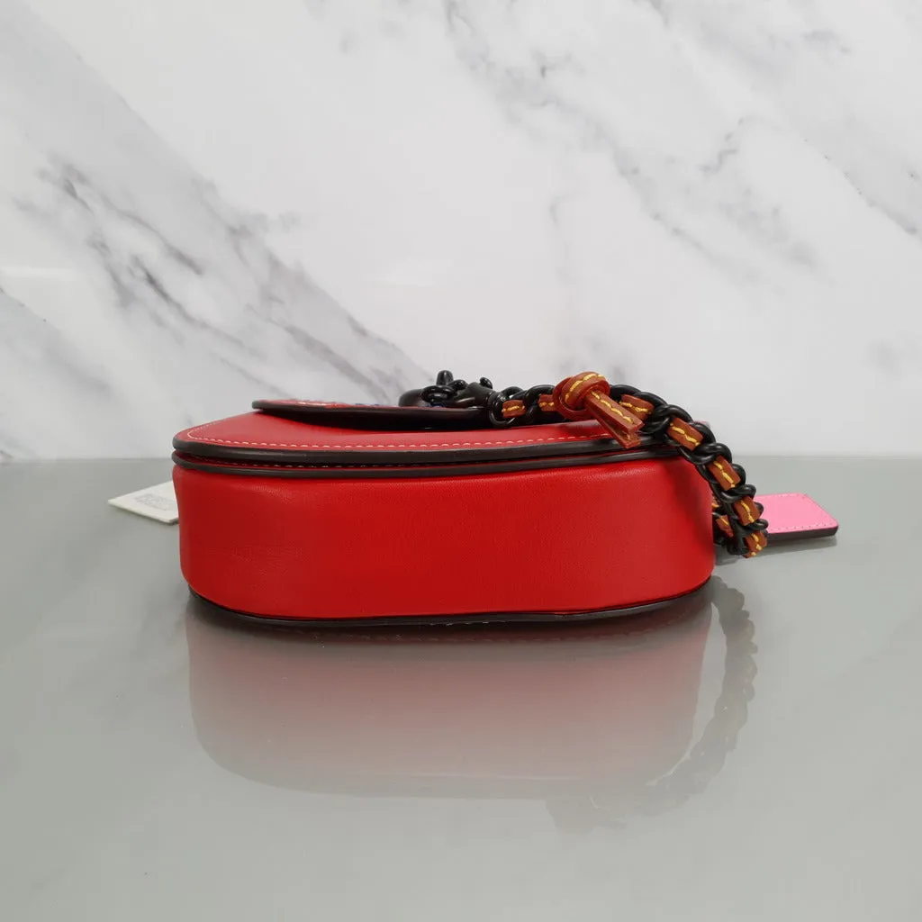 Coach 1941 Red Saddle 17 Bag with Sequin Emblem Coupe Rally Car - Limited Edition