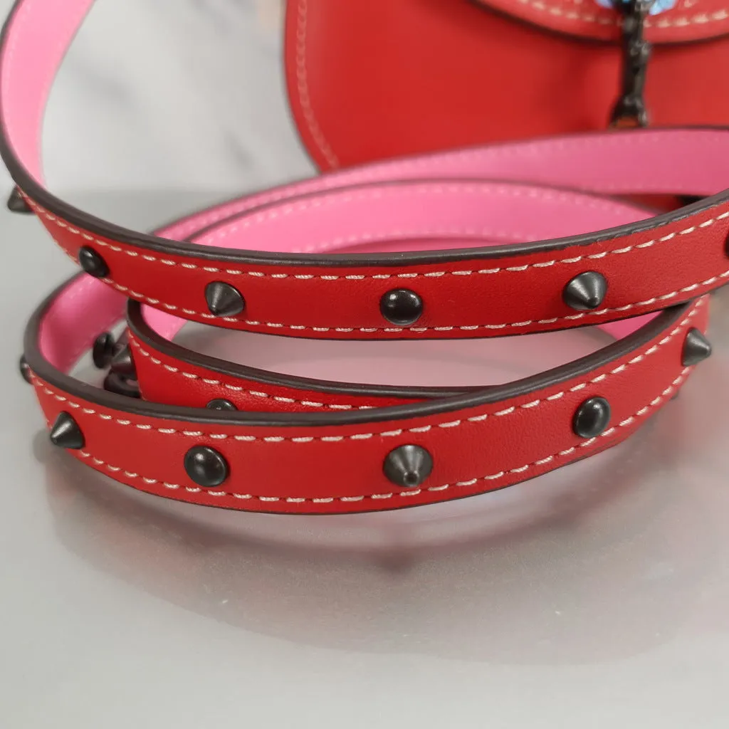 Coach 1941 Red Saddle 17 Bag with Sequin Emblem Coupe Rally Car - Limited Edition