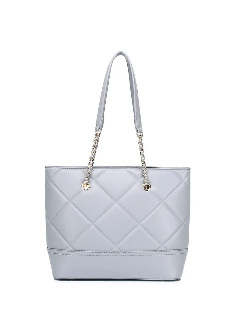 De Luna Quilted Totebag (Smoke)