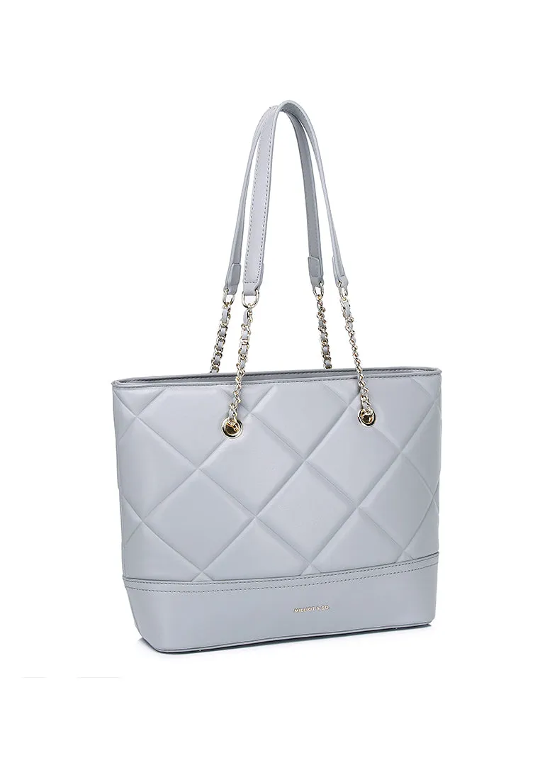 De Luna Quilted Totebag (Smoke)