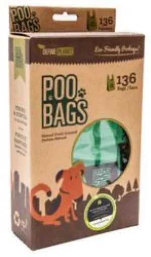 Define Planet Poo Bags T-Shirt Style Pack 136 Easy-Tie Handle Bags