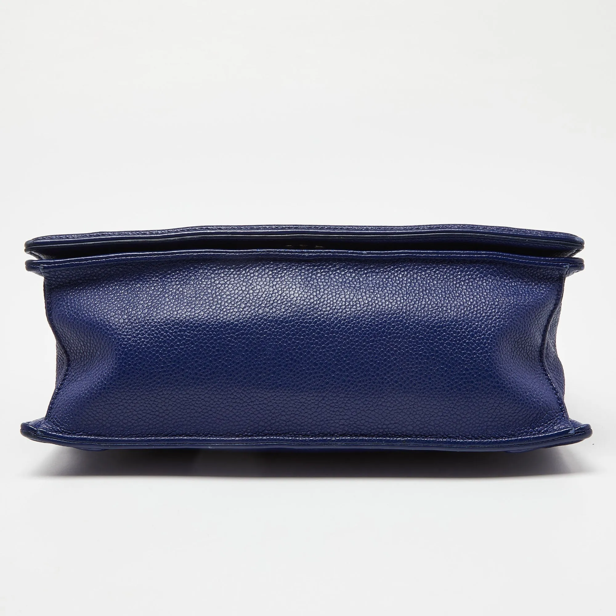 DIOR Blue Leather Medium ama Flap Shoulder Bag