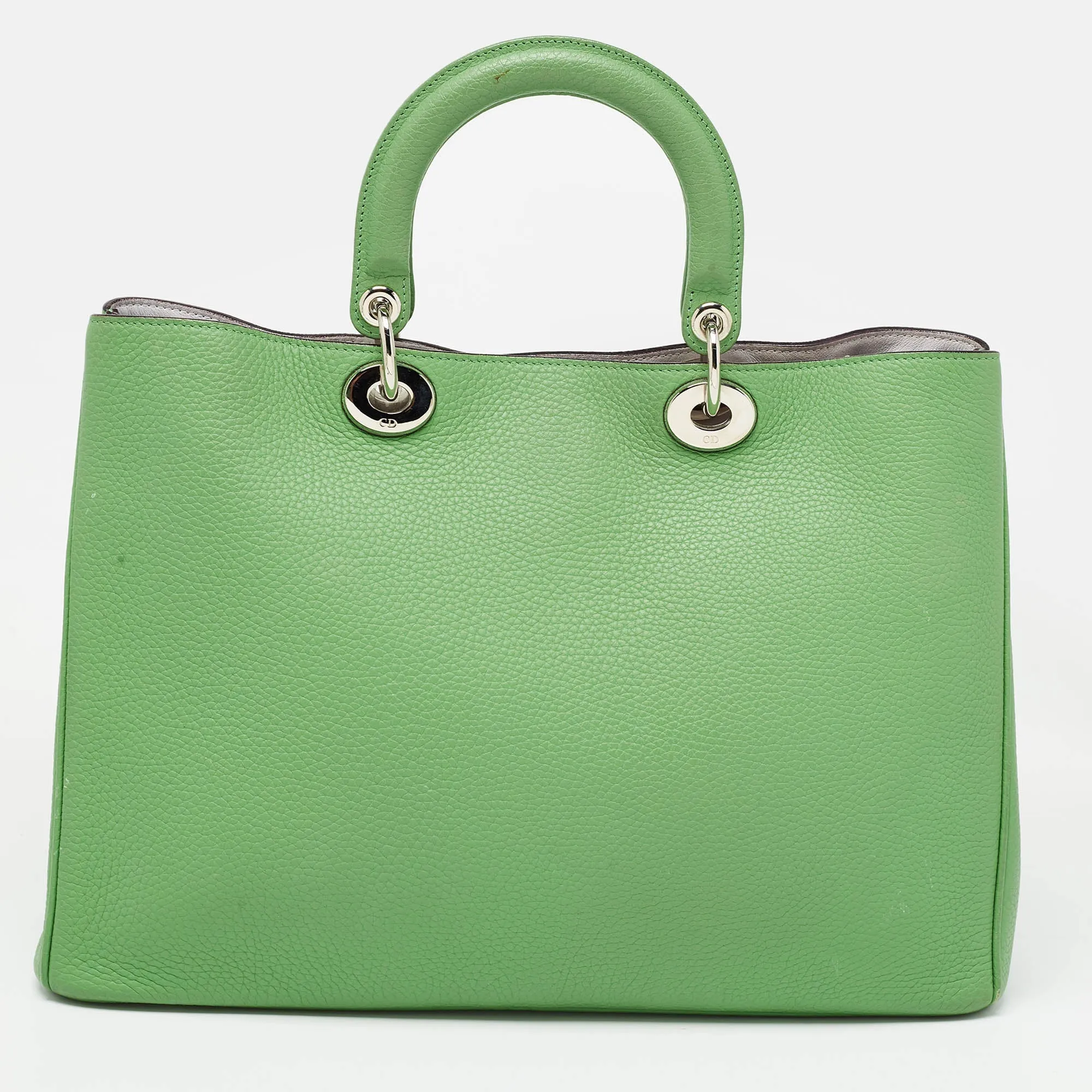 DIOR Green Leather Large issimo Shopper Tote