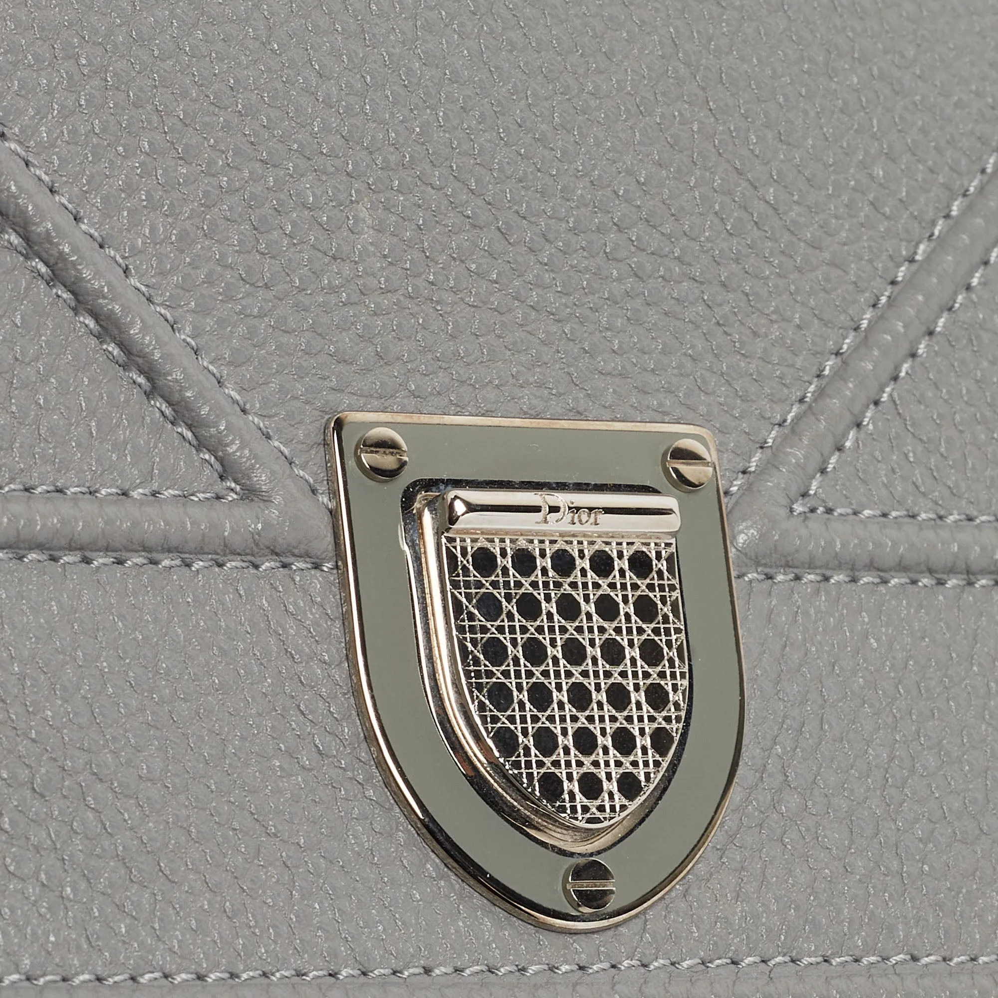 DIOR Grey Leather ama Wallet on Chain