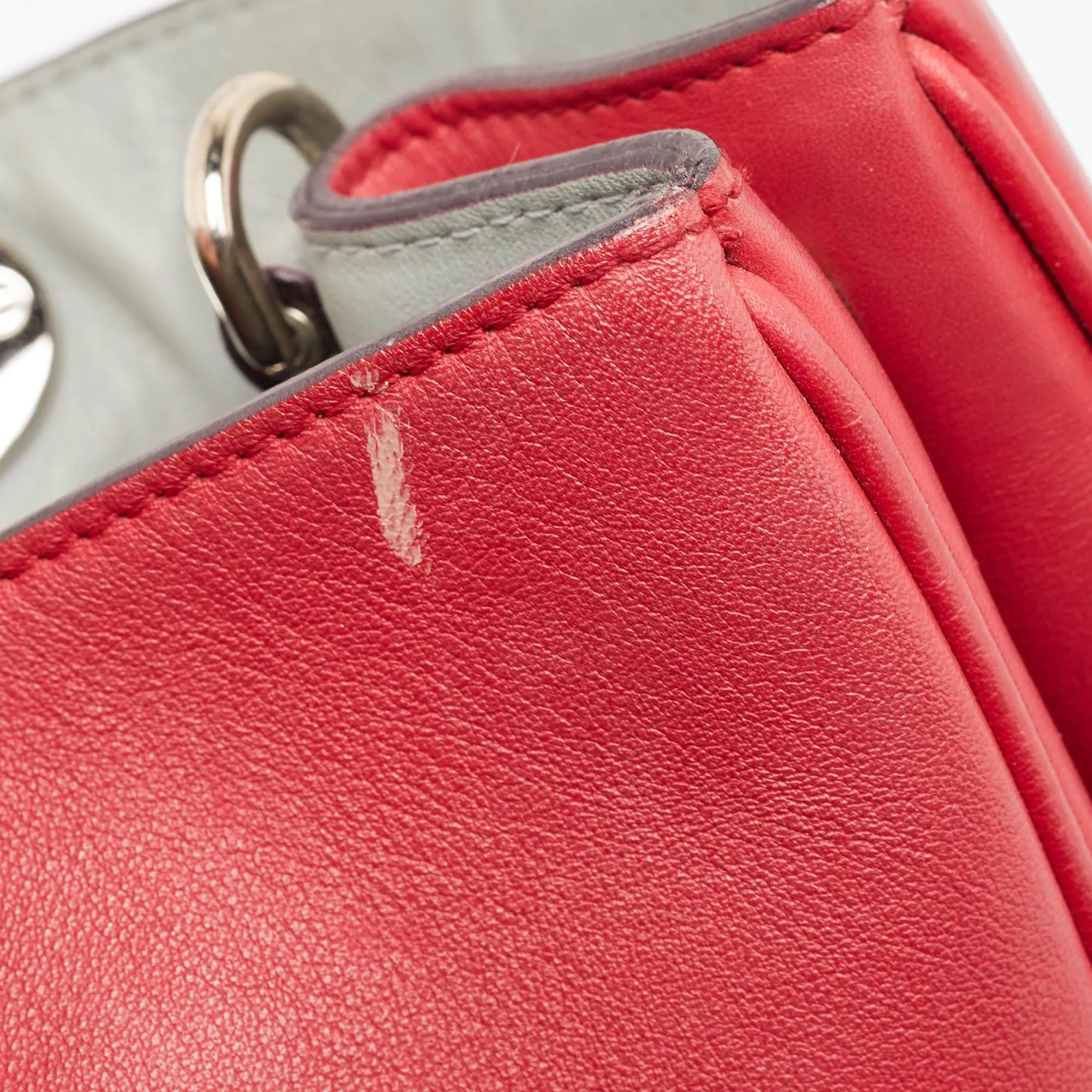 DIOR Red Leather Large issimo Shopper Tote