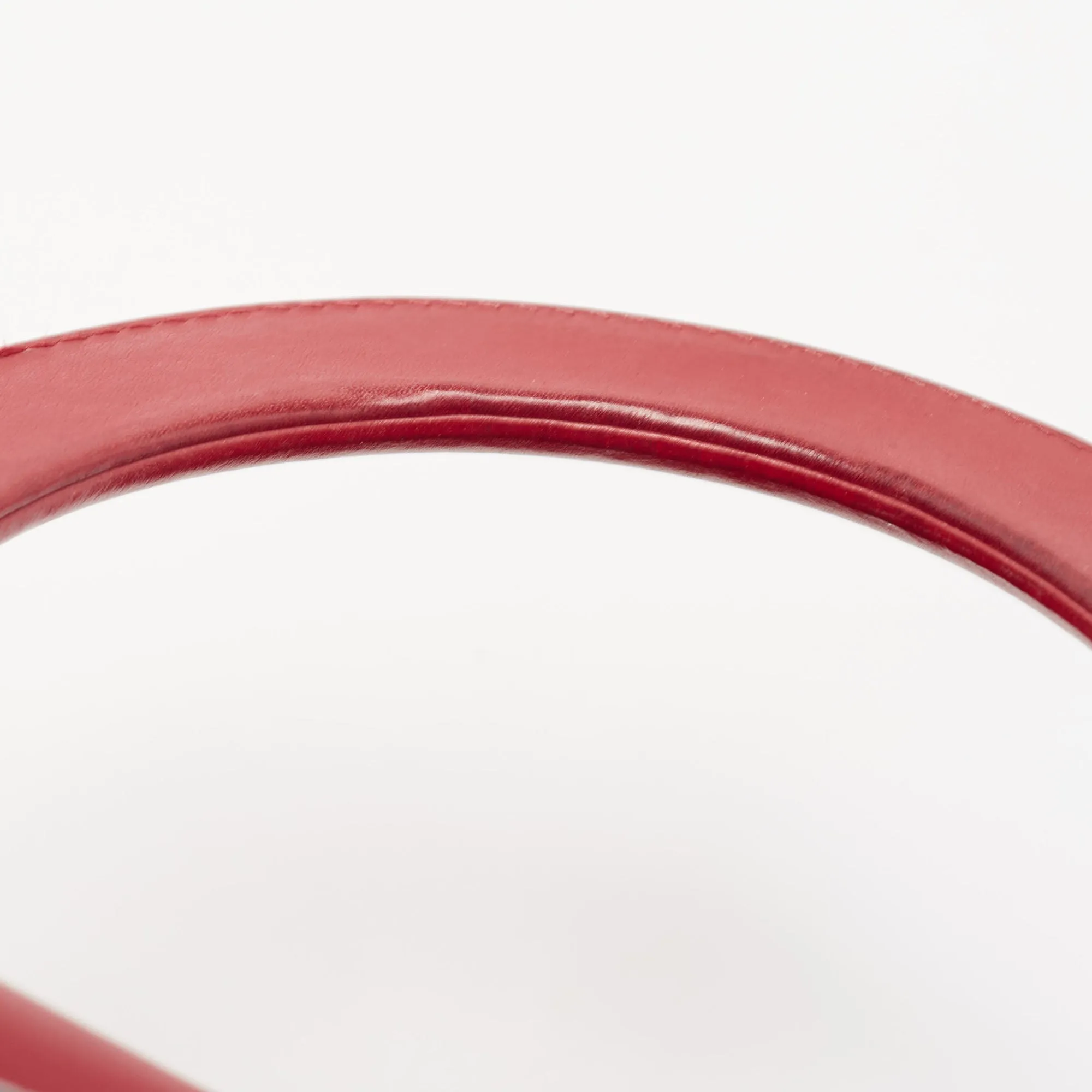 DIOR Red Leather Large issimo Shopper Tote