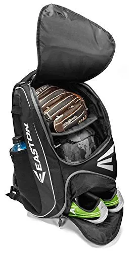 EASTON E210BP Bat & Equipment Backpack Bag | Baseball Softball | 2020 | Red | 2 Bat Sleeves | Smart Gear Storage Shelf | Vented Shoe Pocket | Valuables Pocket | Fence Hook