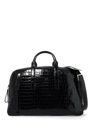 embossed crocodile leather buckley d