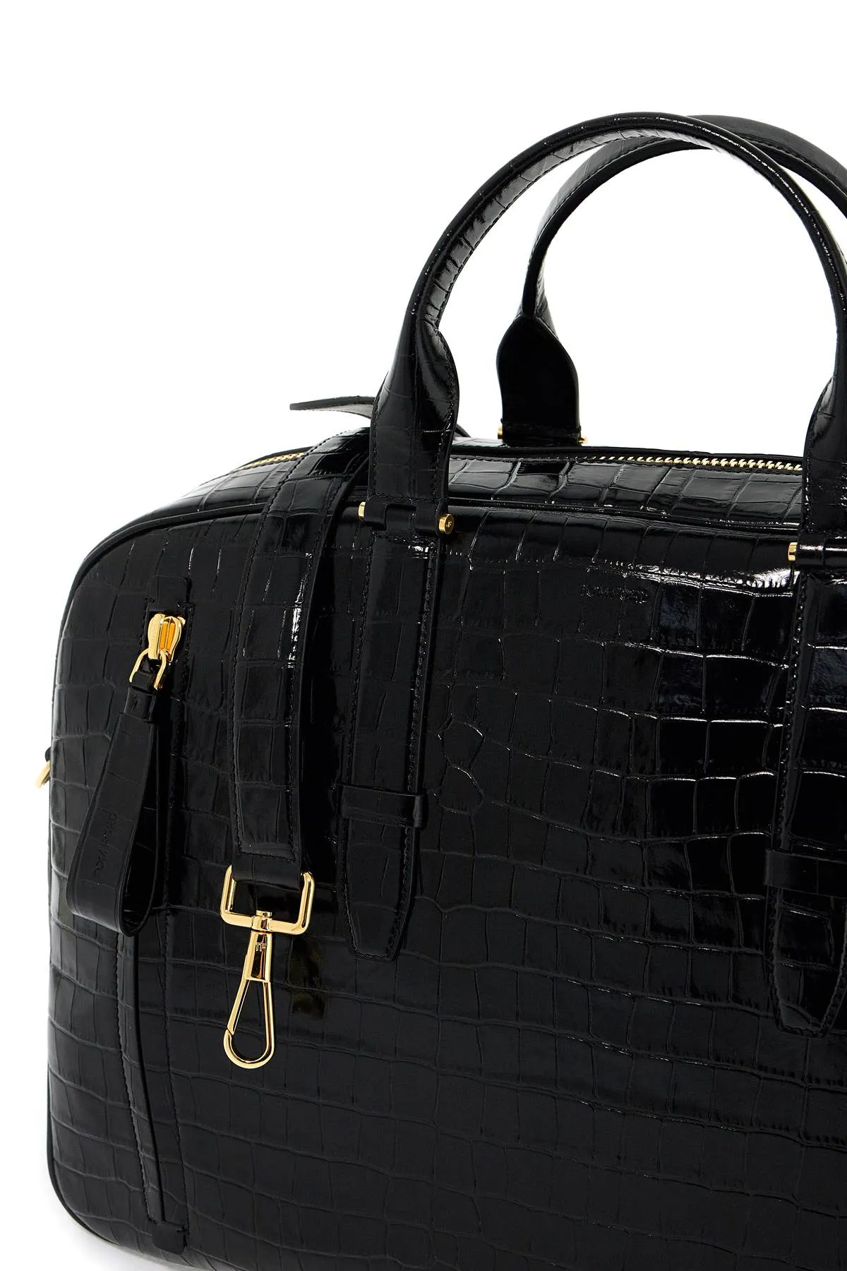 embossed crocodile leather buckley d