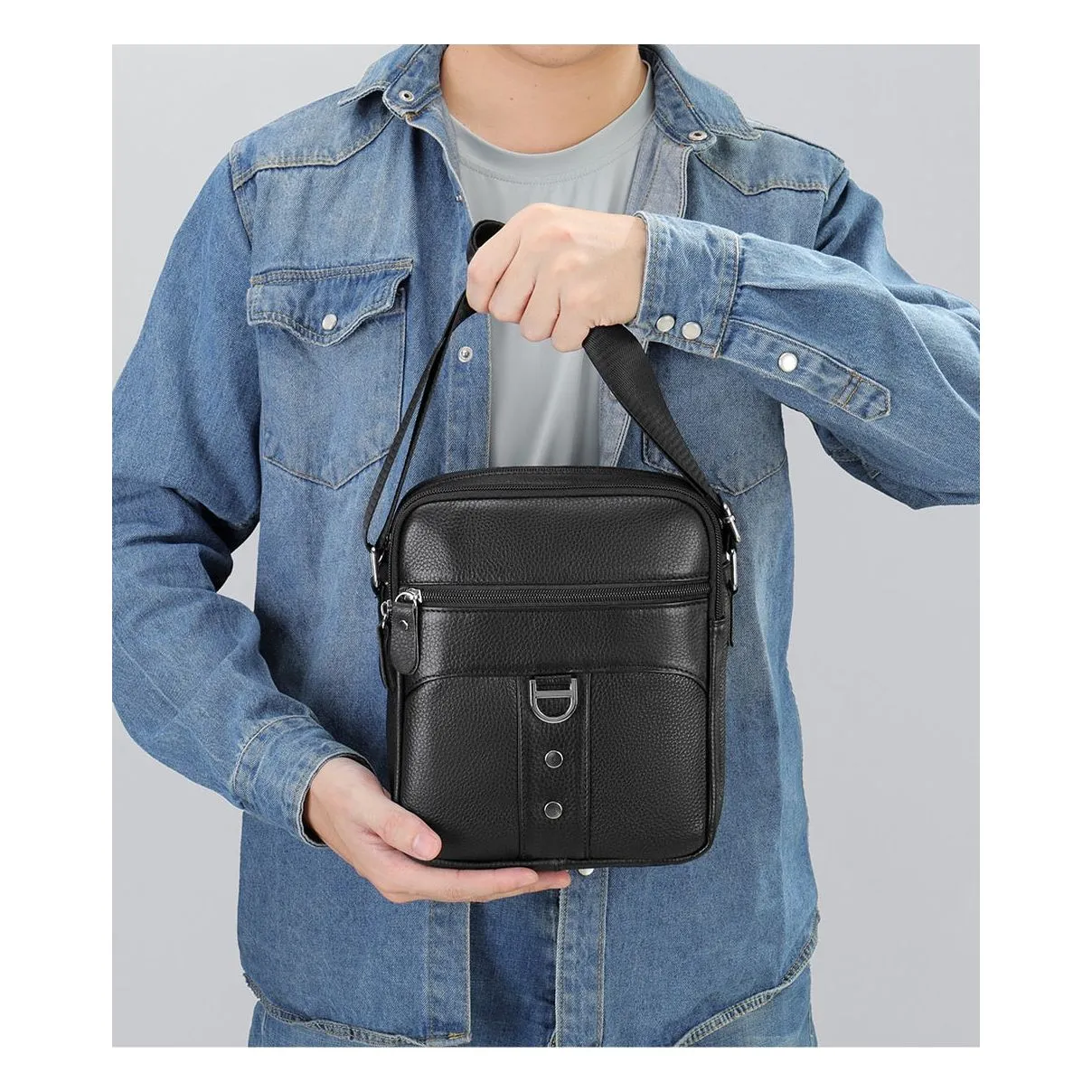 Exotic Elegance Cowhide Shoulder Messenger Bag