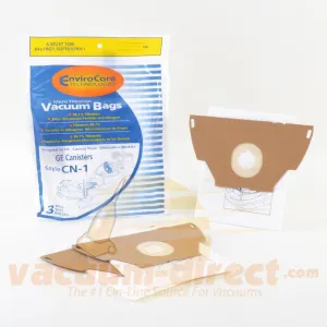 General Electric Style CN-1 Generic Canister Vacuum Bags by EnviroCare, 3 Pack #140