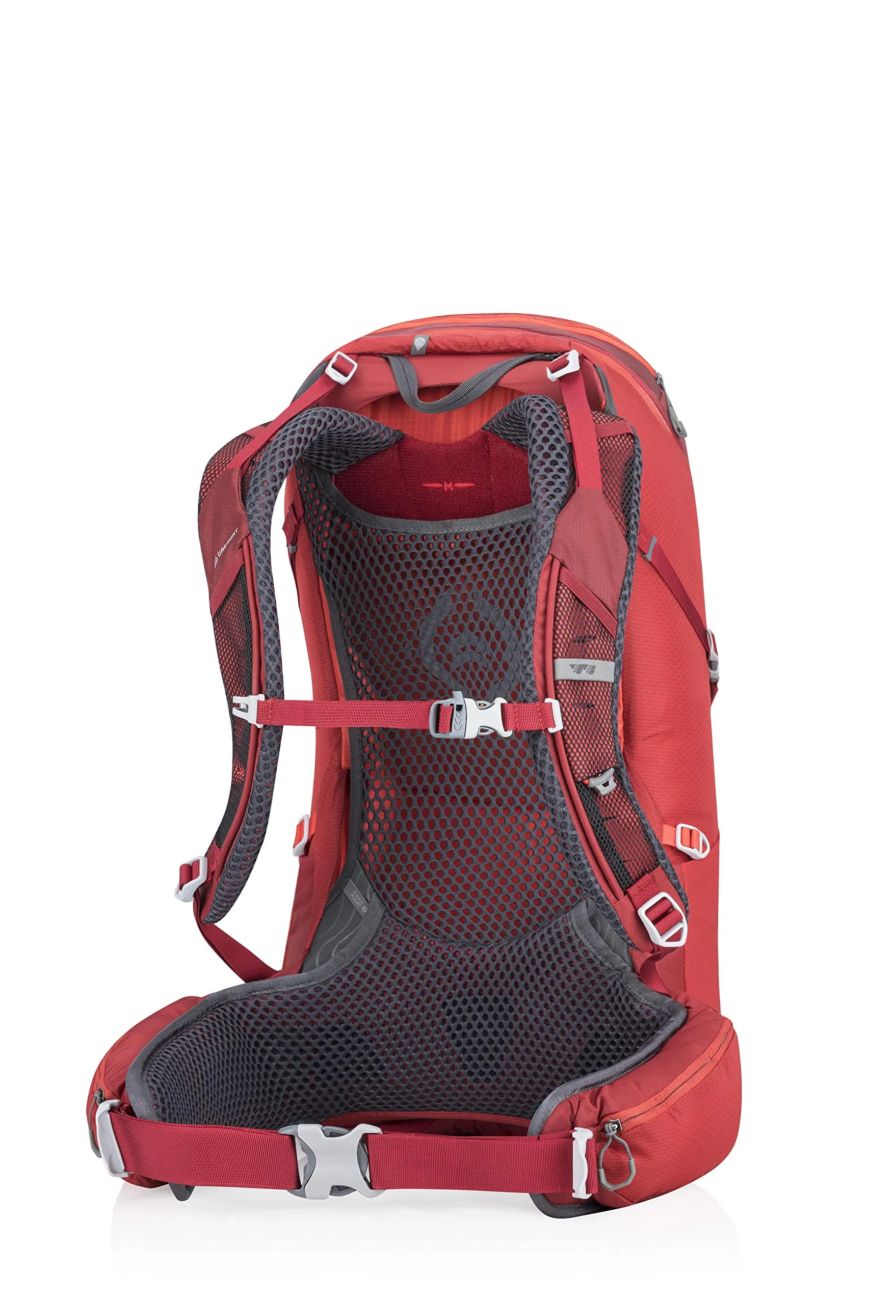 Gregory Mountain Products Zulu 30 Liter Men's Hiking Daypack, Fiery Red, Small/Medium