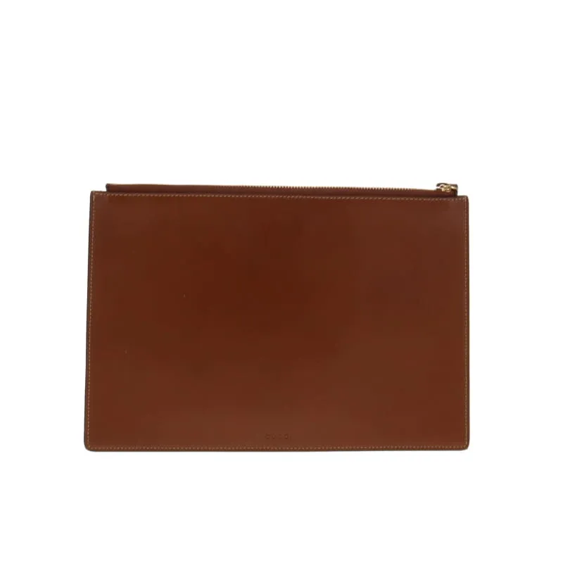 Gucci GG Supreme Zipped Pouch Applique Snake & Web Detail