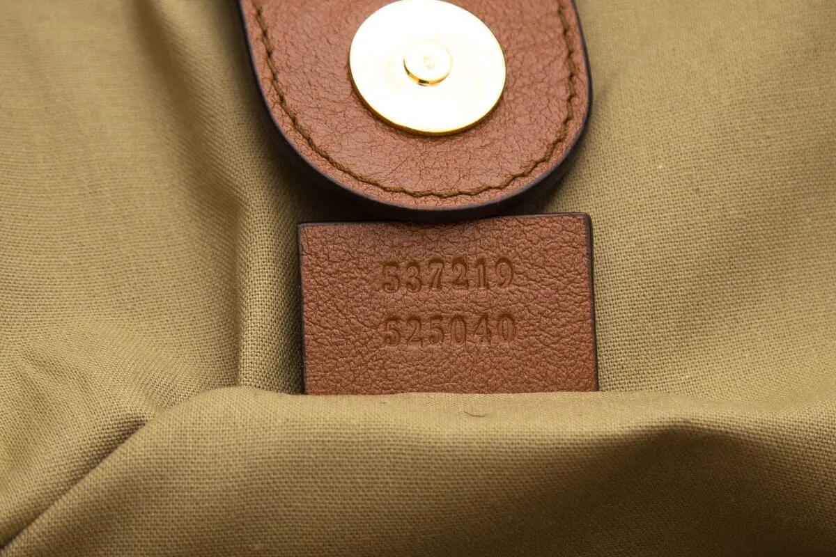 Gucci Tan Rajah Canvas Tiger Head Detail Tote