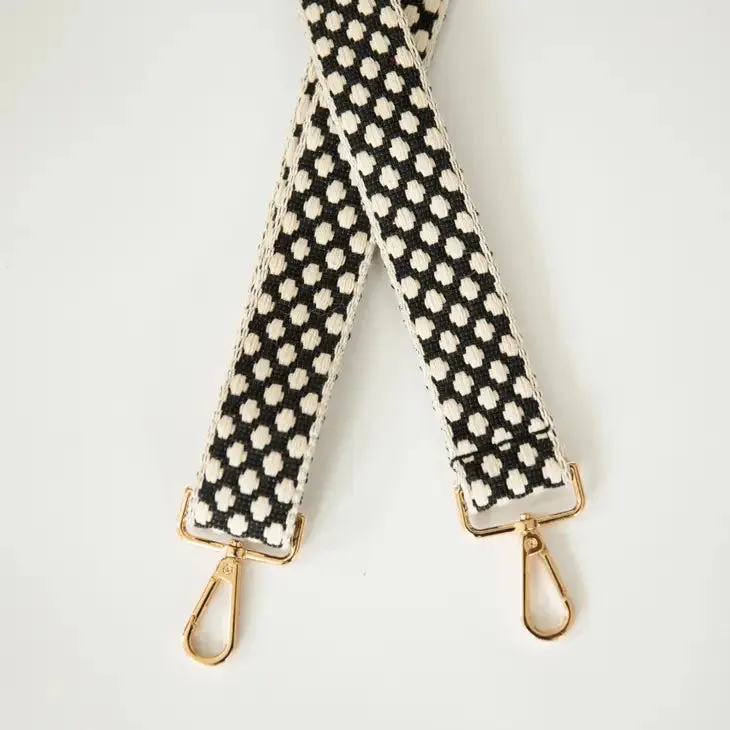 Guitar Style Strap (Black Dot)