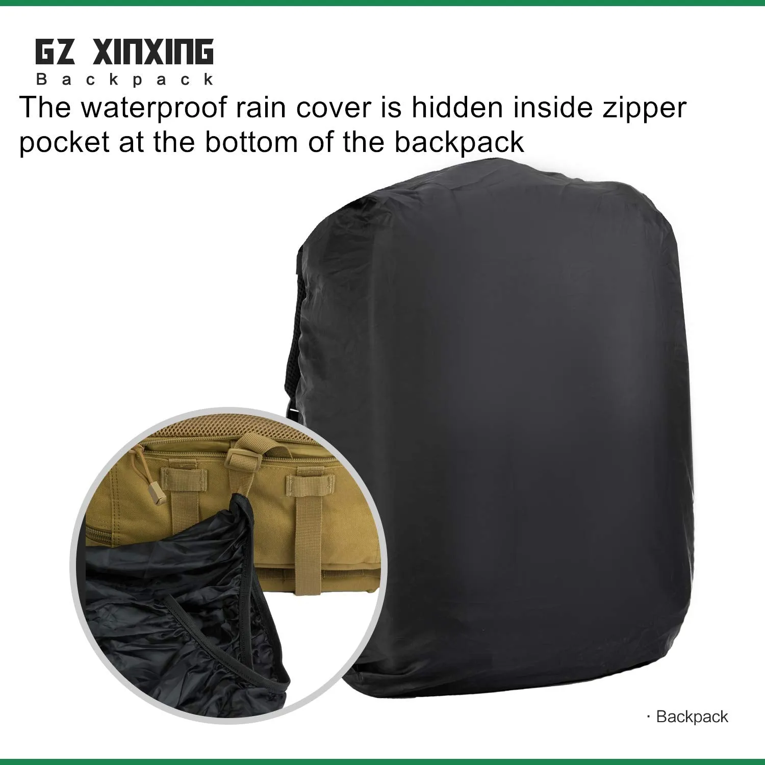 GZ XINXING 3 day Assault Pack Military Tactical Army Backpack Bug Out Bag Daypack (Tan)
