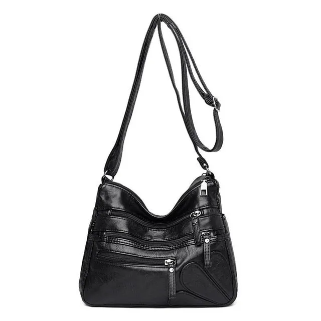 High Quality Women's Soft Leather Shoulder Bags Multi-Layer Classic Crossbody Bag Luxury Designer Handbag and Purse