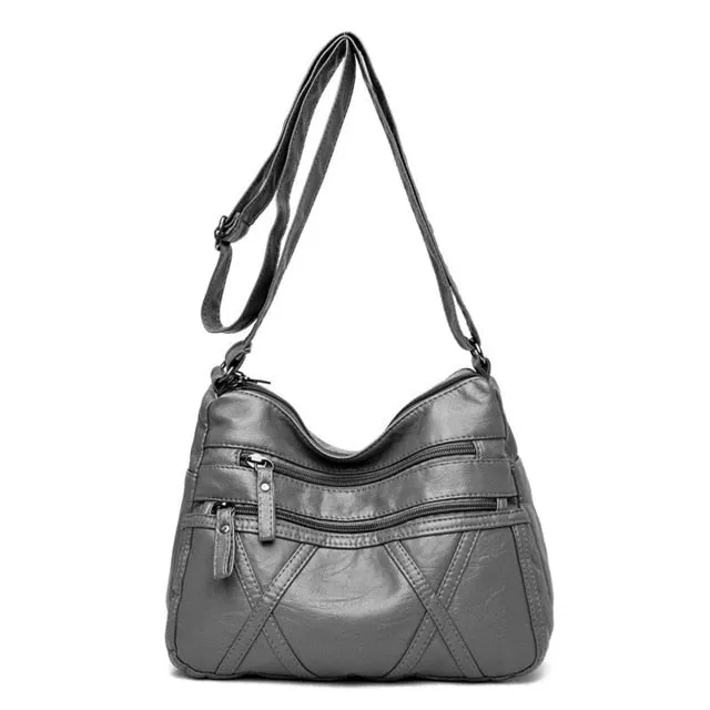 High Quality Women's Soft Leather Shoulder Bags Multi-Layer Classic Crossbody Bag Luxury Designer Handbag and Purse