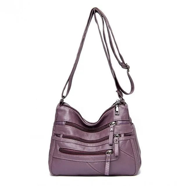 High Quality Women's Soft Leather Shoulder Bags Multi-Layer Classic Crossbody Bag Luxury Designer Handbag and Purse