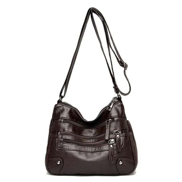 High Quality Women's Soft Leather Shoulder Bags Multi-Layer Classic Crossbody Bag Luxury Designer Handbag and Purse