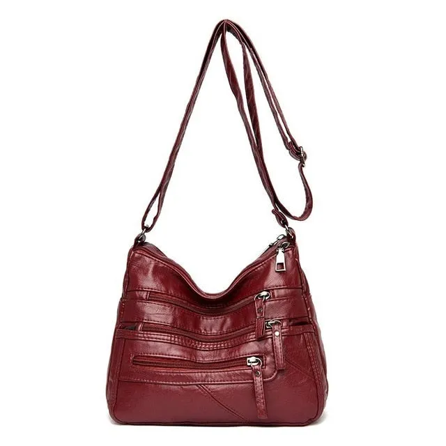 High Quality Women's Soft Leather Shoulder Bags Multi-Layer Classic Crossbody Bag Luxury Designer Handbag and Purse