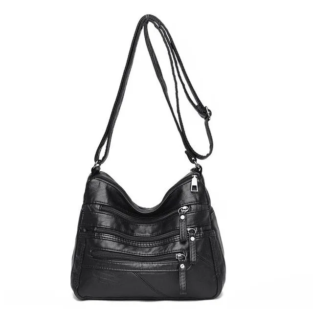 High Quality Women's Soft Leather Shoulder Bags Multi-Layer Classic Crossbody Bag Luxury Designer Handbag and Purse