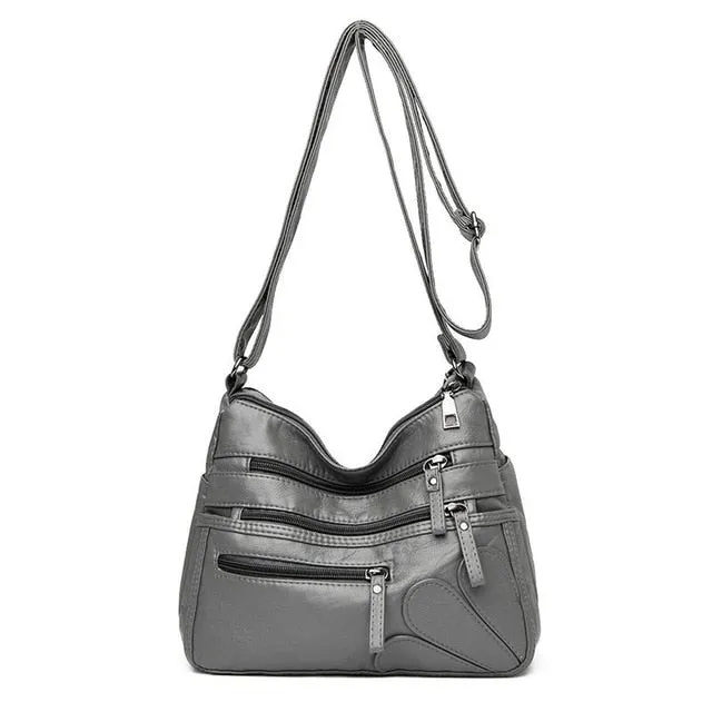 High Quality Women's Soft Leather Shoulder Bags Multi-Layer Classic Crossbody Bag Luxury Designer Handbag and Purse