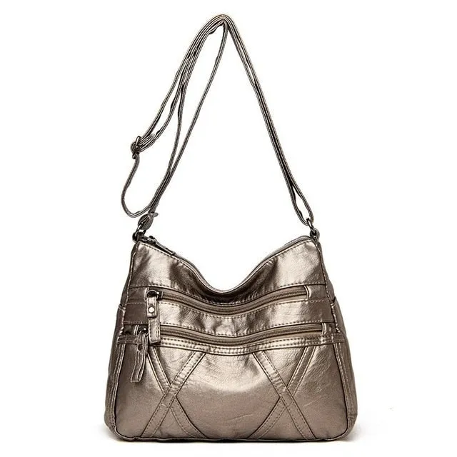 High Quality Women's Soft Leather Shoulder Bags Multi-Layer Classic Crossbody Bag Luxury Designer Handbag and Purse